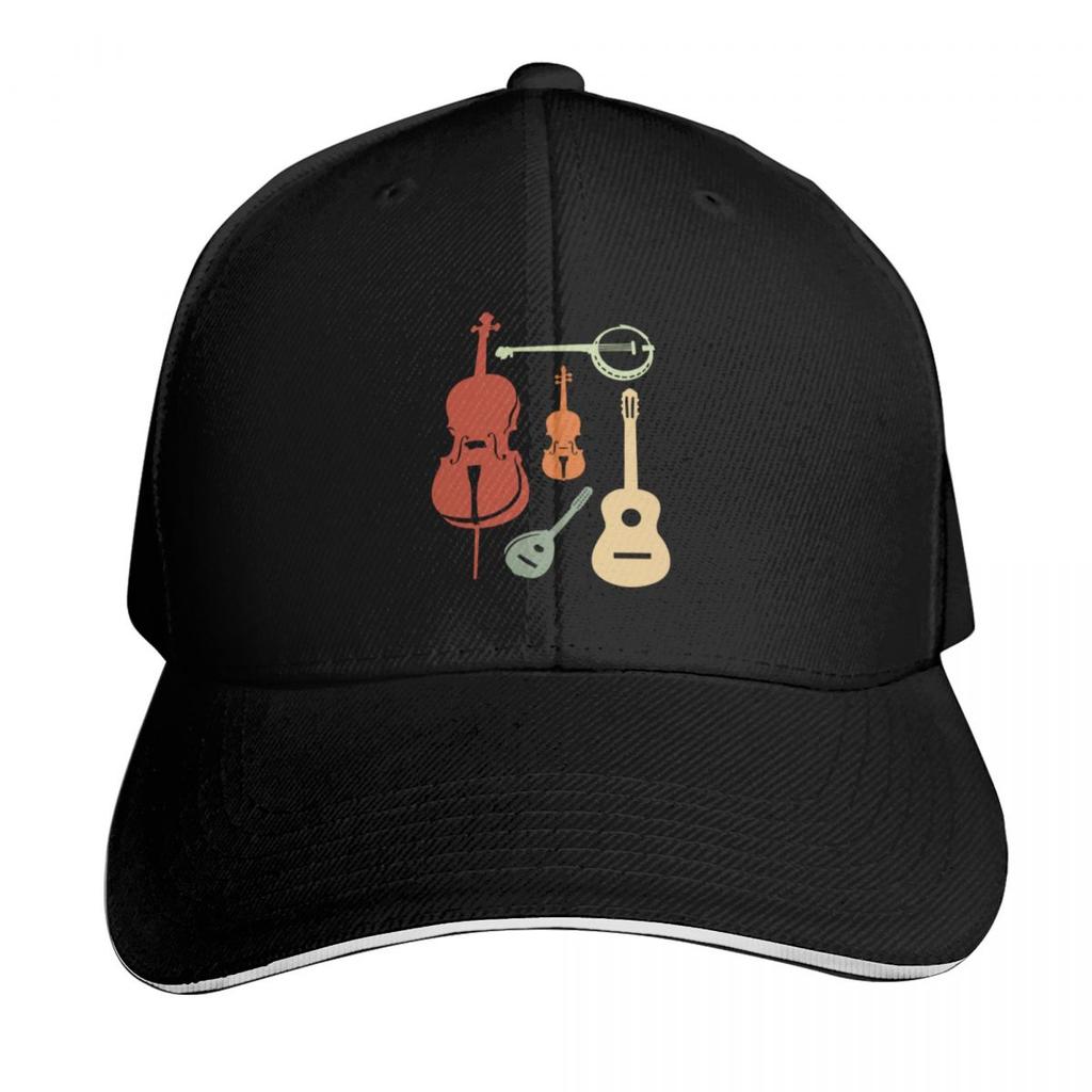 Bluegrass InstruUnisexts for Folk Bluegrass Country Music Fans Baseball Cap Hip Hop party Hat Unisexs Baseball Womens