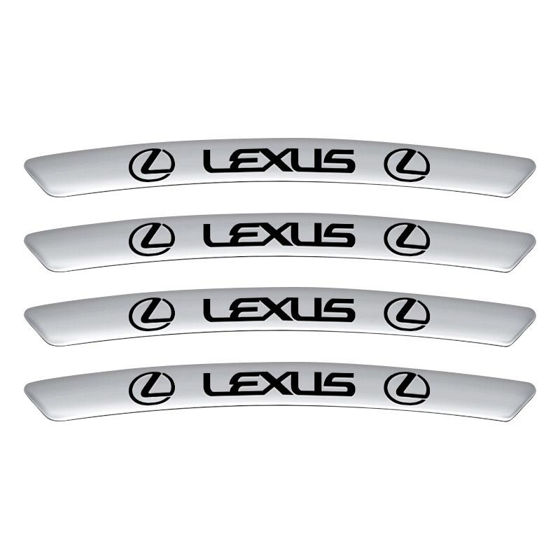 4Pcs Aluminum Car Badge Emblem Wheel Hub Rims Decor 3D Stickers For Lexus ES300 RX330 RX300 GS300 IS250 IS200 CT200h NX RX