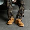 Туфли дерби мужские осенне-зимние туфли с большой головкой на платформе, рабочие туфли, дышащие низкие ретро кожаные туфли 9599-K