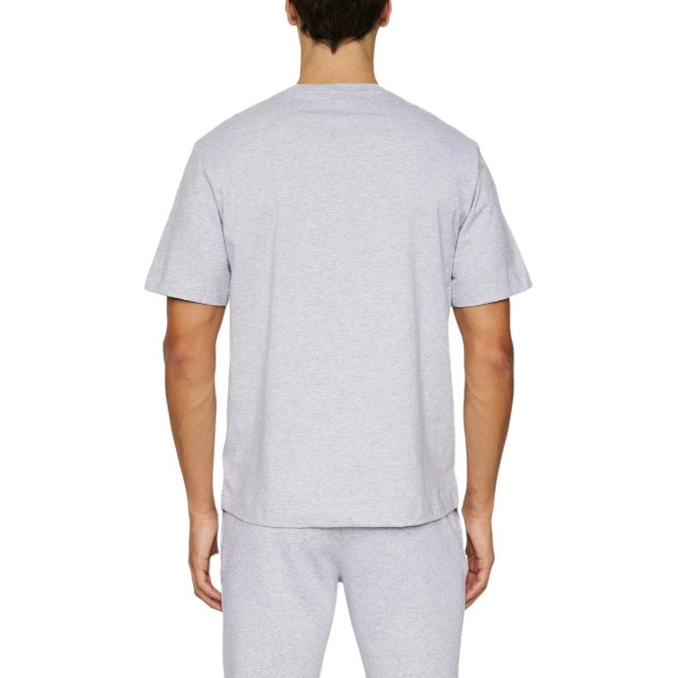 J.Lindeberg Solid Color Letter Crew Neck Pullover Short Sleeve T-Shirt Men tops Light-Gray AMJT12270-U199