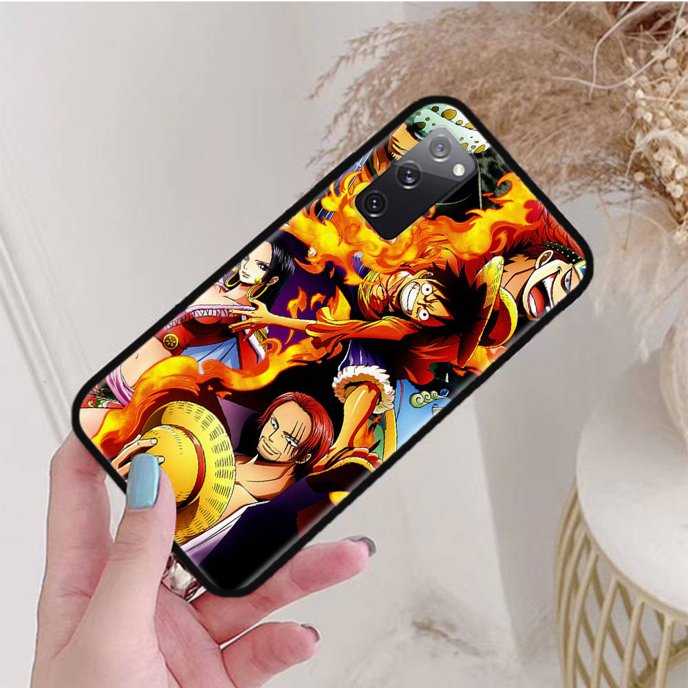 Черный чехол для Xiaomi Poco X6 X4 M5 M6 F5 F6 C65 C55 C50 C51 C40 Pro Redmi 14C A3X 13C 12C 11T 10A 9C Note 7 6 8A Plus W-77 One Piece Anime