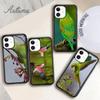 Чехол для телефона Rainbow Flower Bird Ringneck Parrot для iPhone 11 12 13 14 Pro Max mini XR XS SE 2020 7 8 Plus Samsung S21 S22