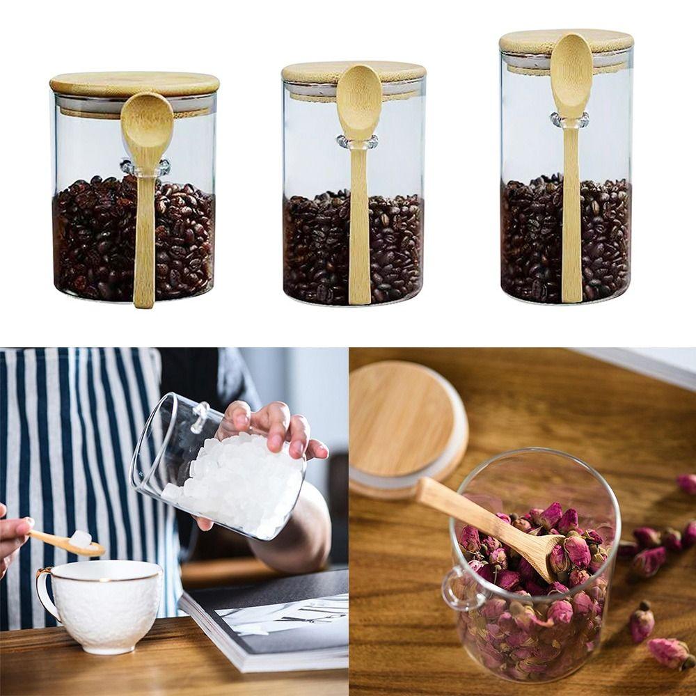 Крышка для кофе-бара, органайзер для хранения, стеклянная банка, кухонные принадлежности, герметичный прозрачный контейнер для еды