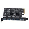 Карта расширения USB 3.2 Gen 2 5 портов TYPE A Карта PCI Express для ASM3142 10 Гбит/с Plug and Play для настольного ПК