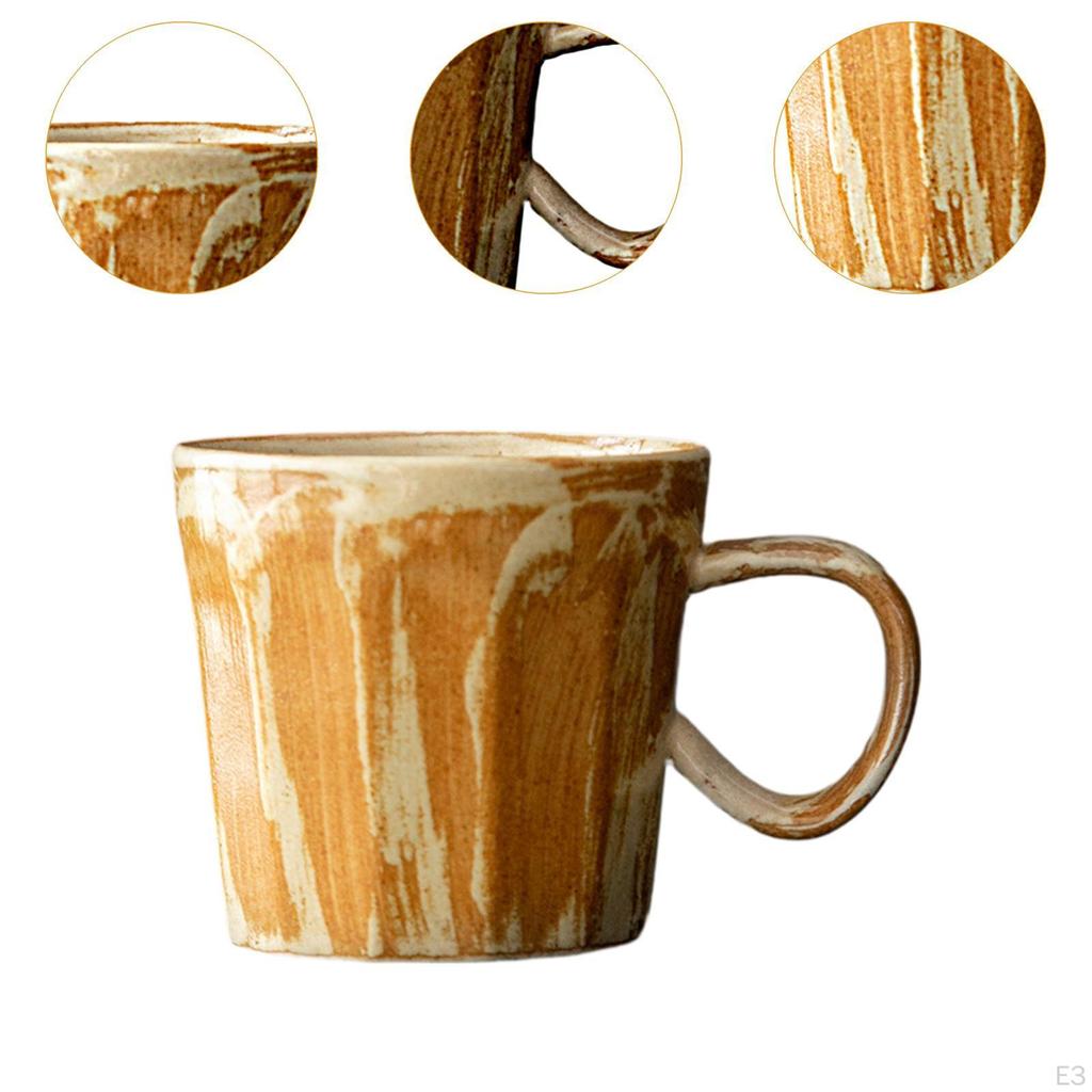 Кружка для кофе Ручная чашка для питья воды Винтажный дизайн Новинка Керамическая посуда Эспрессо Молоко для дома