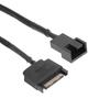 CRJ 15-Pin Male SATA to 1/2 Fan Sleeved Power Adapter Cable 3 Pin/4 Pin Laptop Motherboard CPU Fan Extension Cable