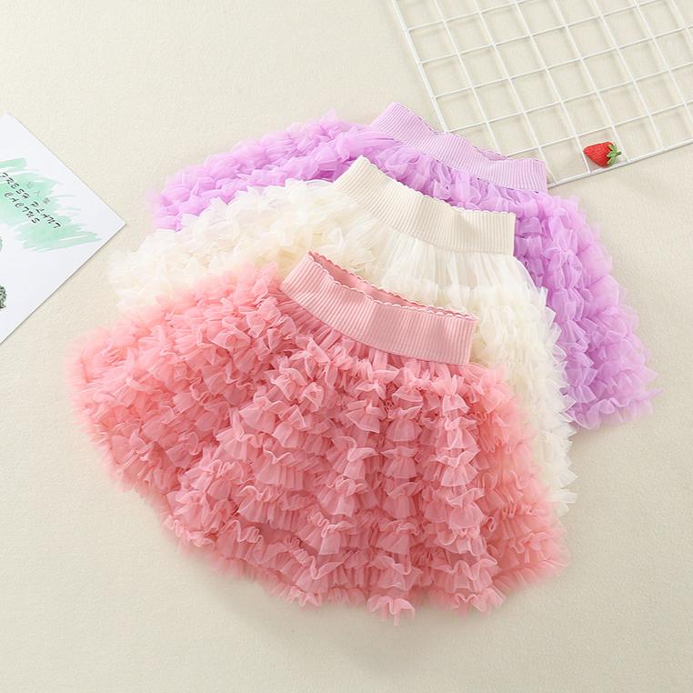 Летняя короткая юбка для девочки, юбка принцессы, универсальная пышная юбка, юбка-пачка