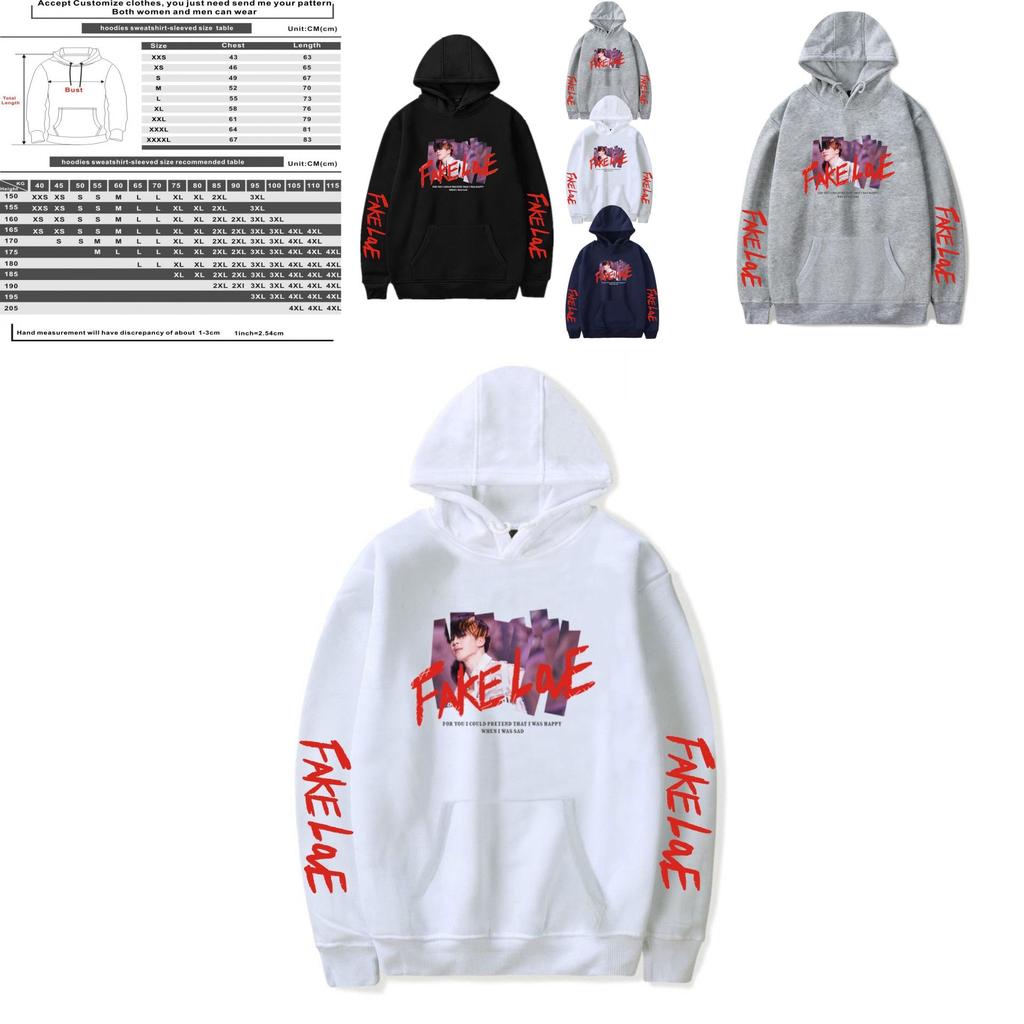 Kpop Bts Fake Love Bangtan Boys Womens Oversized Sweatshirt Hoodie With Stylish Design