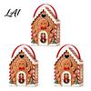 Seasonal Candy Packaging Boxes Christmas House Handle 3D with Gift Box Gingerbread/Santa Claus/Tree/Snowflake Decorative Cardboard