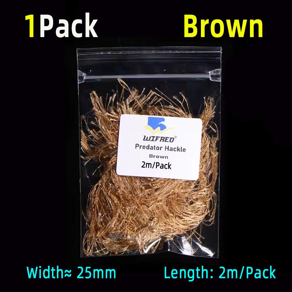 2M/Pack Predator Hackle односторонний синель Predator Hackle материал для вязания мушек для стримеров форель щука маскинги хищники рыболовные приманки