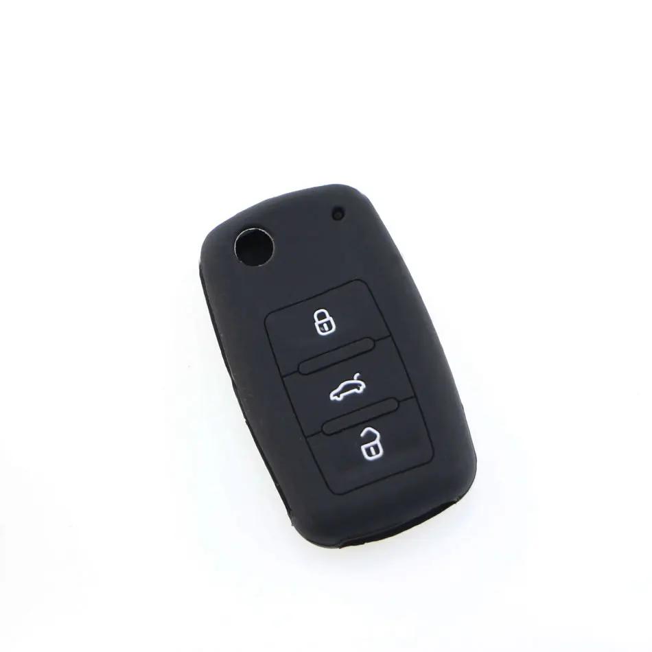 Силиконовый чехол для автомобильного ключа для Volkswagen Polo Passat B5 Golf 4 5 6 Tiguan Golf Crossfox Plus Eos Scirocco Beetle Аксессуары для интерьера