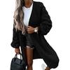 Women's Casual Cardigan Solid Color Loose Long Sleeve Knitted Jacket