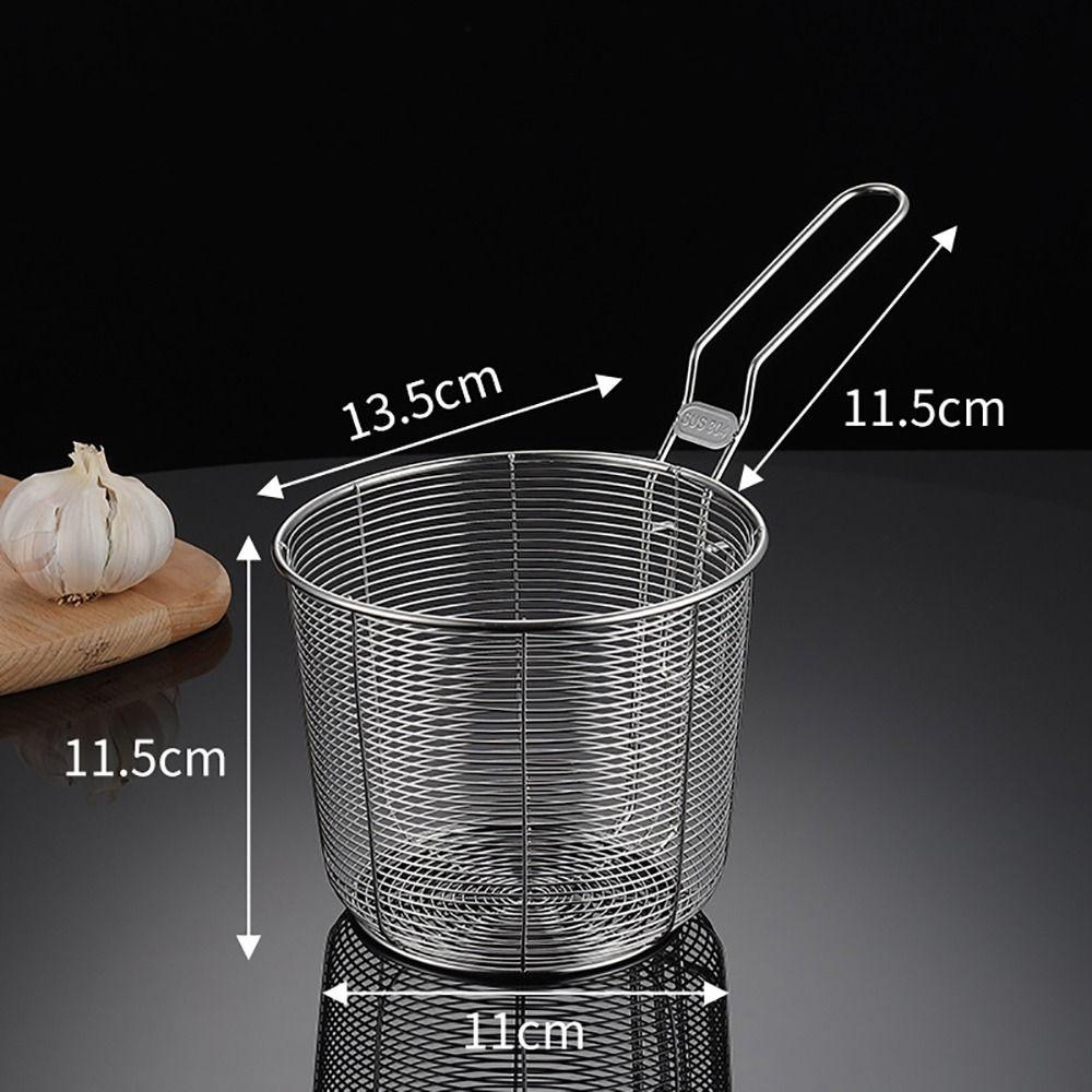 1 шт., сито из нержавеющей стали 304 с ручкой, фильтр для стружки, новая корзина для жарки во фритюре
