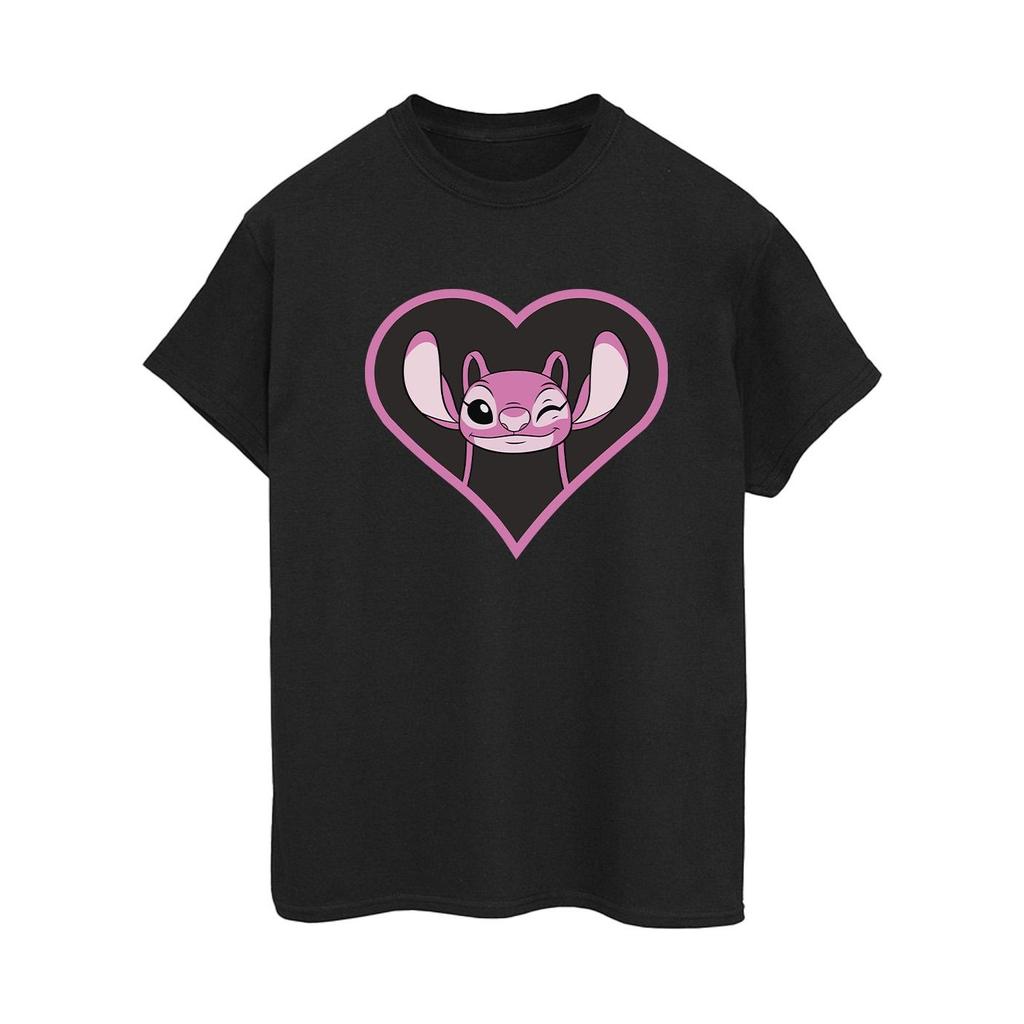 Lilo & Stitch Womens/Ladies Angel Heart Cotton Boyfriend T-Shirt