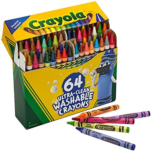 Мелки Crayola 64 цвета с точилкой, смываемые водой, оригинальный продукт, 523287