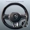 CSQK9 Microfibre Leather Car Steering Wheel Cover For Renault Clio 5 (V) Zoe Captur 2019-2020 Custom DIY Auto Steering Wheel Case