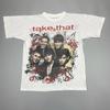 Винтажная футболка Take That Мерч Белая Размер Medium Редкий Принт 90-х Поп