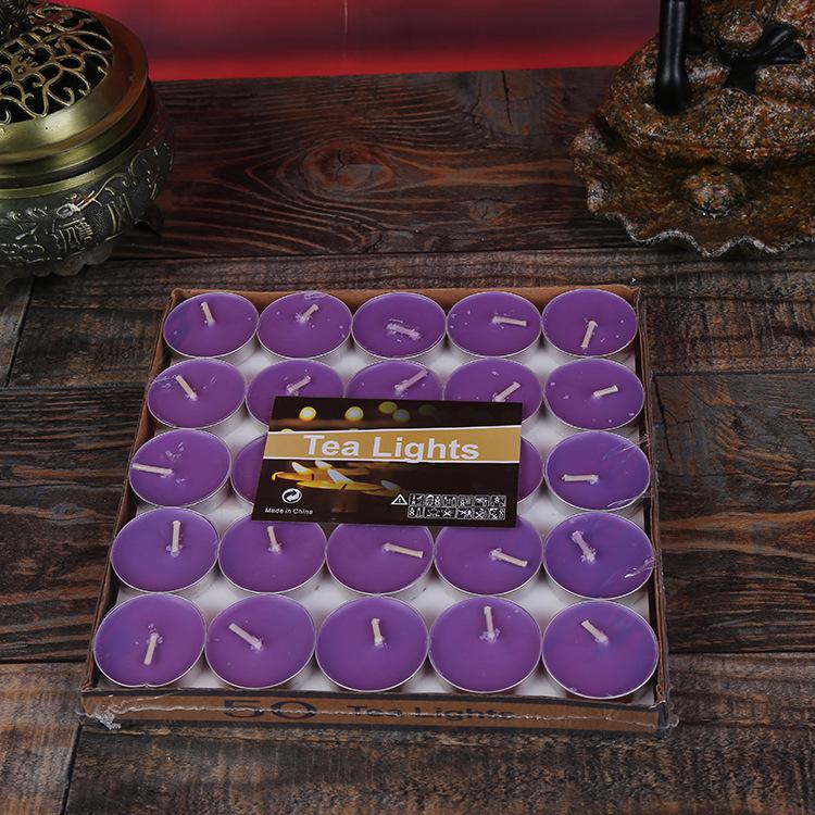 50 Heart-shaped Round Confession Candles for Romantic Birthdays and Tea Brewing