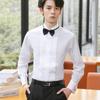 Men's Swallowtail Collar Tuxedo Shirt - French Style Emcee Groomsman Wedding Costume, Plus Size White Shirt