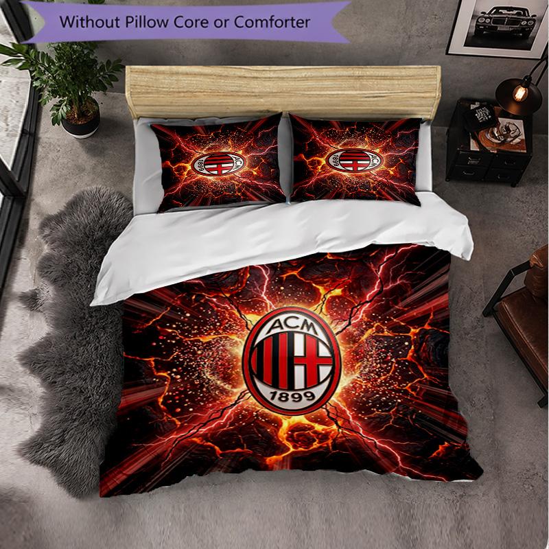Набор постельного белья AC Milan, 3 предмета, мягкое микроволокно, пододеяльник с наволочками для спальни