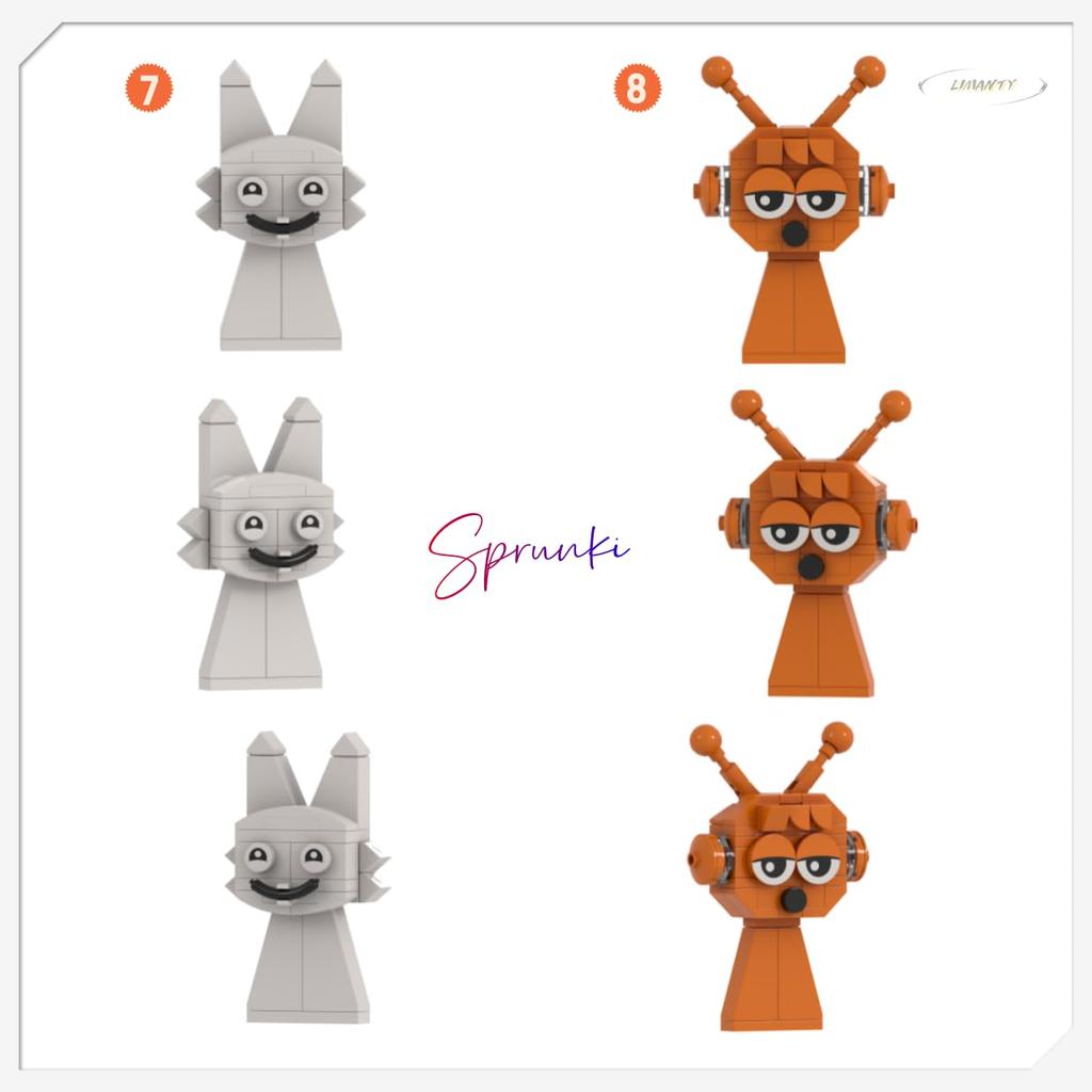 Sprunky Building Blocks Sprunki Blocks Sprunki Building Blocks Sprunki Blocks Кукольные товары Игрушки Игровые фигурки Building Blocks Поющий монстр Horror Game