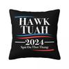 Hawk Tuah 24 Spit On That Thang Square Pillow Cases Cushion Covers Zipper Decorative Throw Pillow Case Cover for Seat 40x40cm