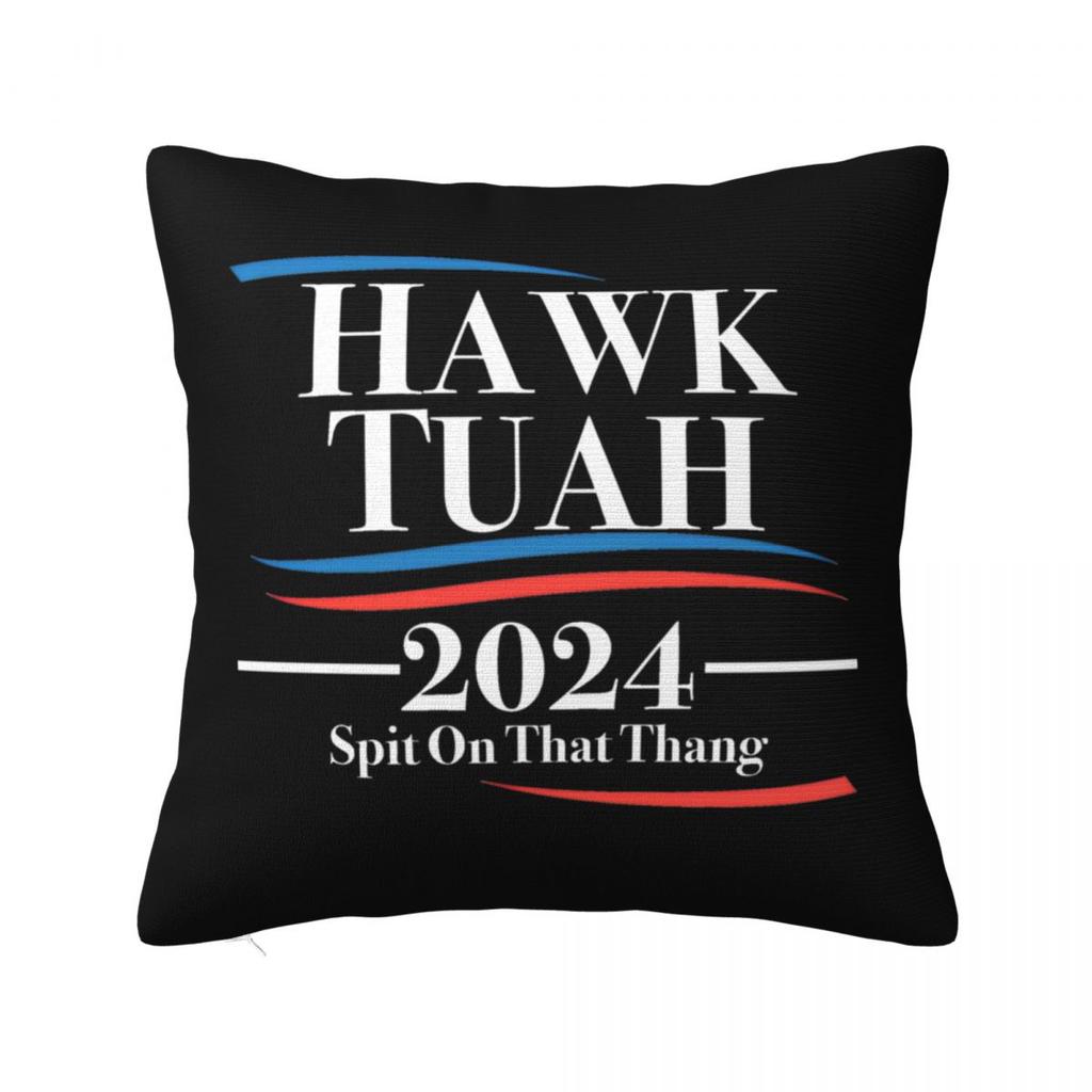 Подушка с мемом Hawk Tuah Spit On That Thang 2024, Наволочка, Забавная Наволочка-Подушка, Модный Декор на Молнии, Наволочка для Дома 45x45 см