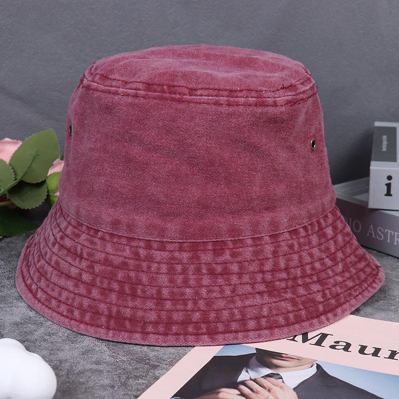 Old Washed Denim Bucket Hat Spring and Autumn Summer Basin Hat Versatile Denim Men's and Women's Retro