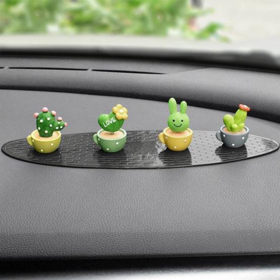 4 шт./набор Автомобильные украшения Смола Суккуленты Кактус Мини Зеленое растение Бонсай