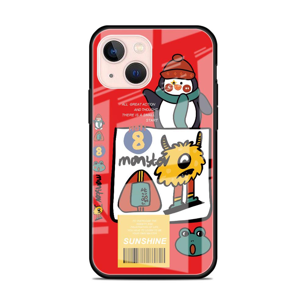 Рождественский мультяшный снеговик стеклянный чехол для Apple iPhone 14 13 11 12 Pro 7 XR X XS Max 8 6 6s Plus SE 2022 закаленный телефон Tampa