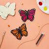 40Pcs 4 Styles Butterfly Unfinished Wooden Butterfly Blank Shaped Slices Cutouts for Kids DIY Painting Tags Home Decorations