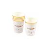 Gobelets en carton - EDEN - Chat licorne - 23 cl - Lot de 6 - Motif blanc/gris