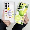Чехол для Samsung Galaxy S26 S22 FE Note 20 Ultra 10 S20 Plus S21 S23 Ultra S25 Edge S24 Чехол для телефона Фрукты Буквы