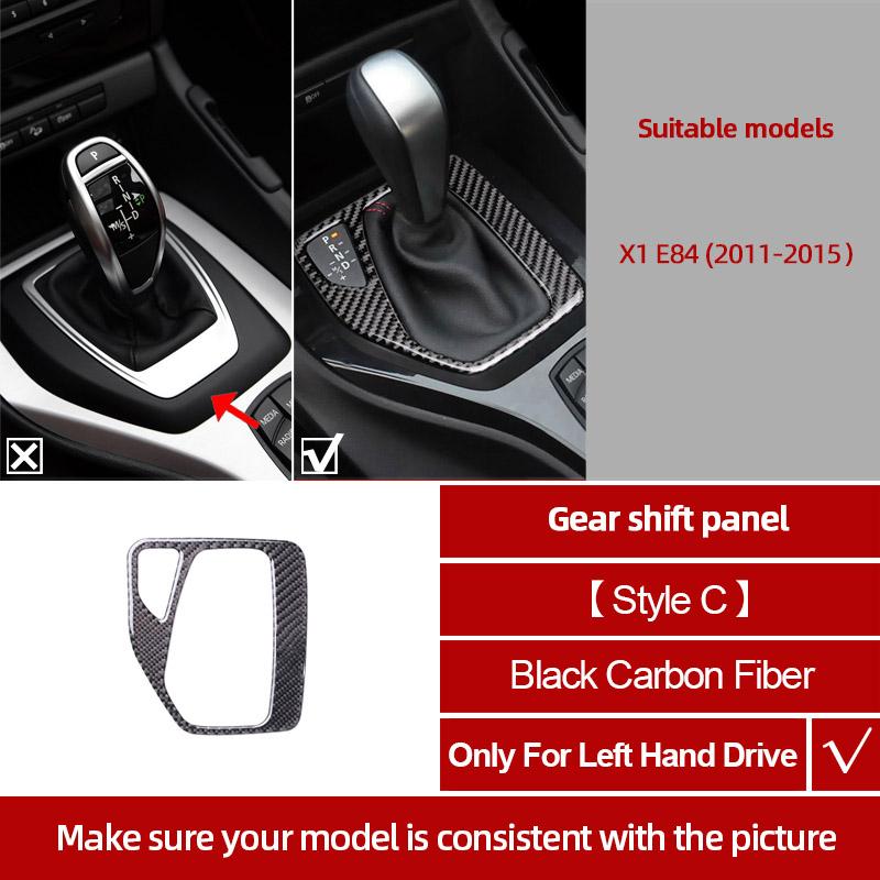 bftws1 For BMW X1 E84 2011-2015 Carbon Fiber Center Console Gear CD Door Panel Trim Sticker Decoration Car Interior Tuning Accessories