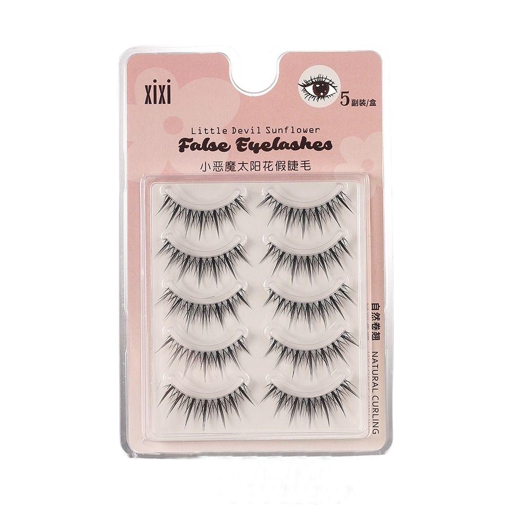 DIY Fake Eyelashes Curled Full Strip Fake Lashes Soft Black False Eyelashes  Makeup