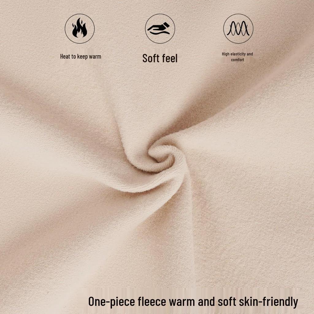 Женский кружевной топ-майка на флисовой подкладке - Теплый утепленный слой для осени/зимы