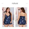 Большой размер двухсекционный женский V-образный вырез сексуальный кружевной комплект с подтяжками шорты повседневная ночная рубашка домашняя одежда пижама