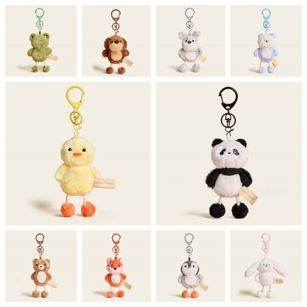 Брелок для ключей в виде куклы-медведя, забавный мультяшный брелок для ключей в виде животного, милый плюшевый кулон для собаки, сумка-подвеска