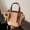2025 New Fashion Foreign Style Korean Hand Carrying Bucket Bag Simple Casual Versatile Commuter Shoulder Messenger Bag Women