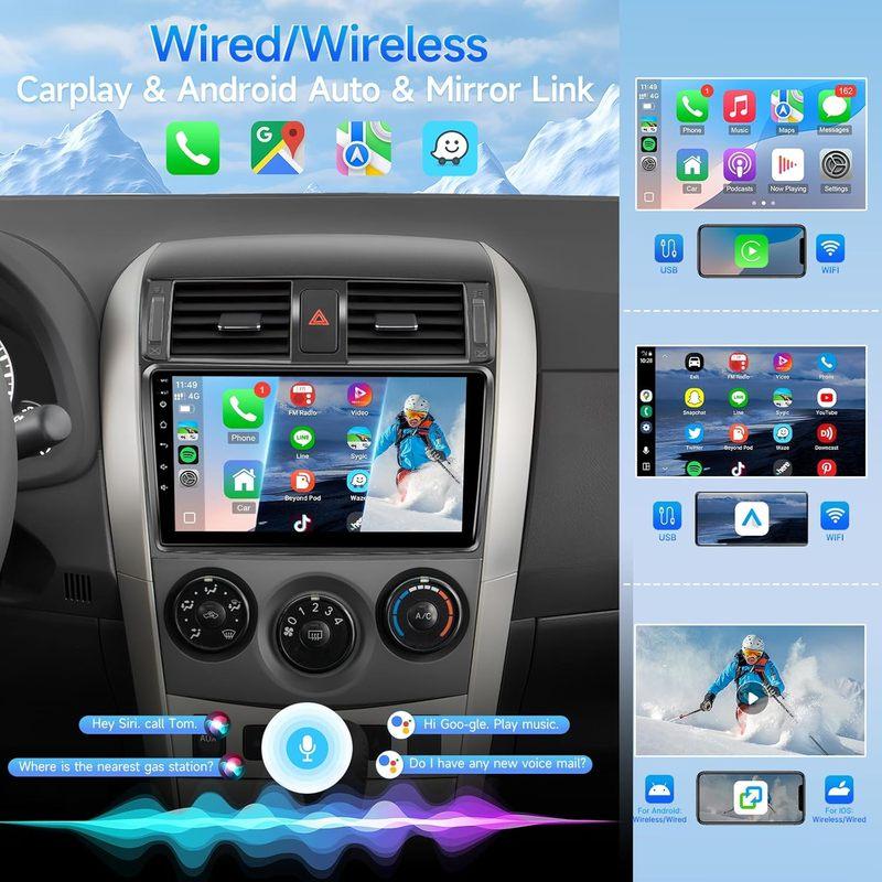 10.1inch IPS Car Stereo for Honda Accord with Carplay Android Auto/Bluetooth/GPS/WiFi/FM/Camera+MIC