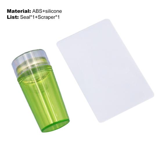 Yousheng Штамп для нейл-арта Односторонний Недеформирующийся Флуоресцентный Силиконовый Штамп для ногтей Скребок Прозрачный Инструмент для маникюра