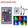 T10 RGB 12Led 15Led 24Led 36Led Автомобильный светодиодный пульт дистанционного управления RGB Автомобильный светодиодный светильник Панель для салона автомобиля Светильники для чтения Купол гирлянда BA9S Адаптер DC 12 В Свет
