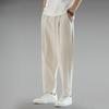 Japenese Cotton Linen Pants Men Summer Straight Casual Ice Silk Sweatpants Male Wide Leg Oversize Linen Trousers