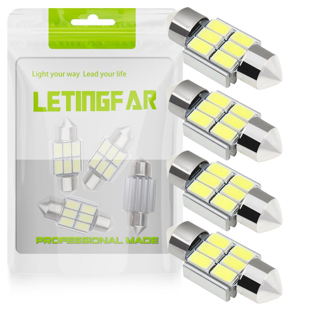 T10 31mm LED Room Lamp, White, T10 x 31 mm Built-in Canceller, 5630 6SMD