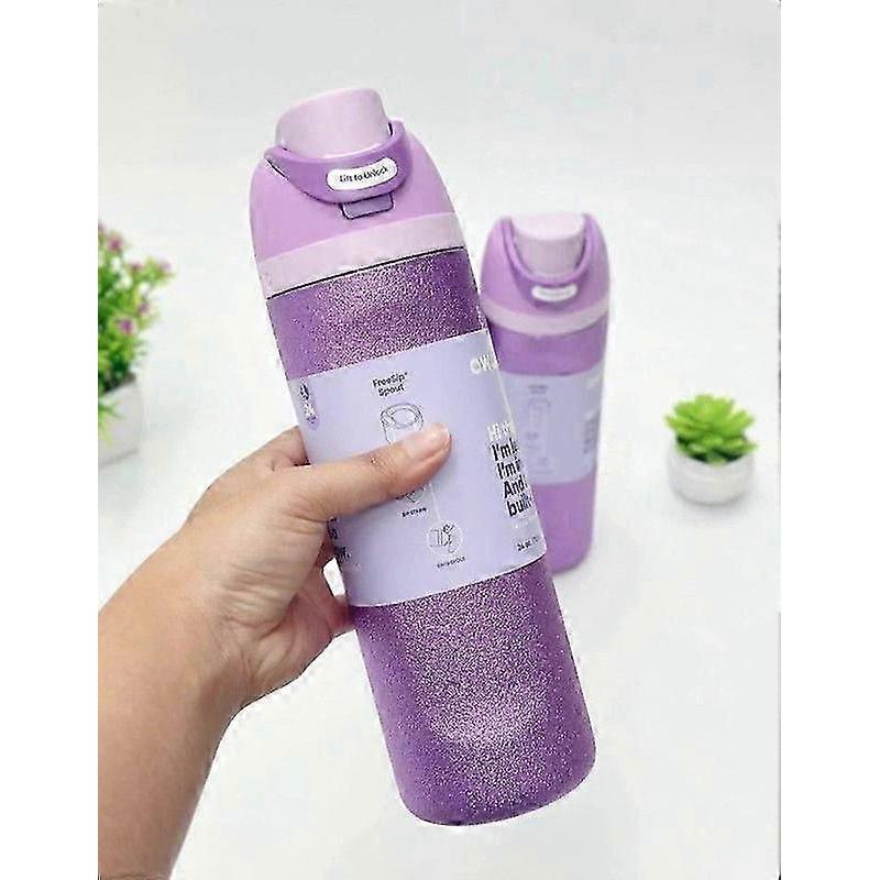 Owala 24oz/32oz FreeSip Stainless Steel Water Bottle Glitter Purple B