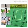 Kickback Rebounder Goal 75x126cm, Rebound Wall Made of Steel and PE, Football Training Aid, Black