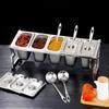 Stainless Steel Extendable Multi-Compartment Condiment Rack