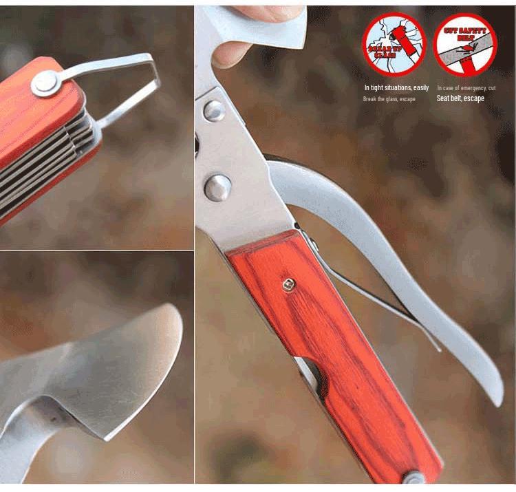 16-in-1 Multifunctional Car Safety Hammer and Axe for Outdoor Emergencies