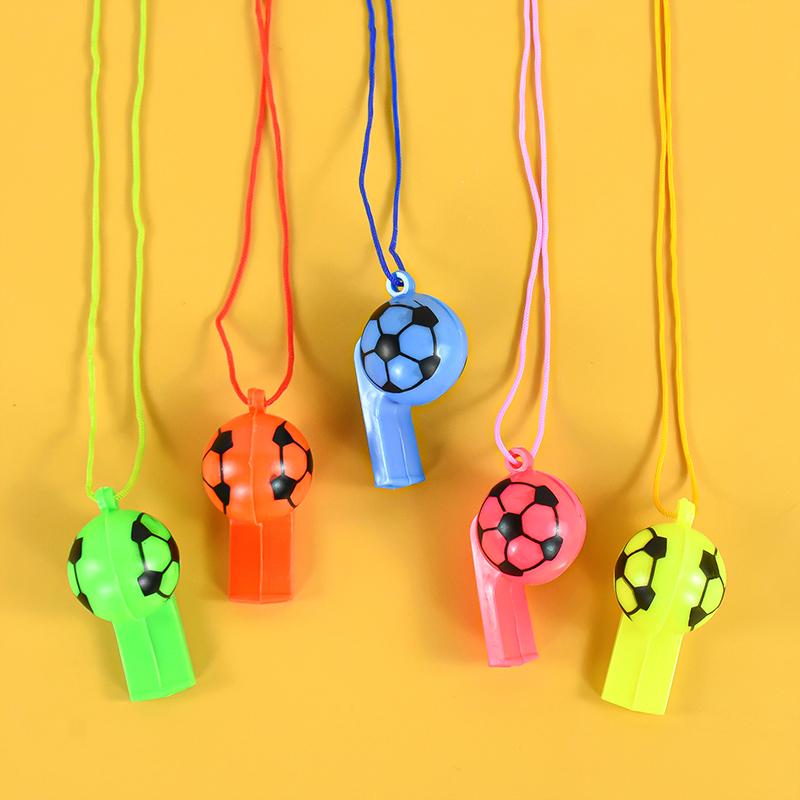10Pcs Soccer Party Whistles Noise Maker Sports Toy Kids Football Theme Birthday Party Favors Pinata Filler Boys Prize Gifts
