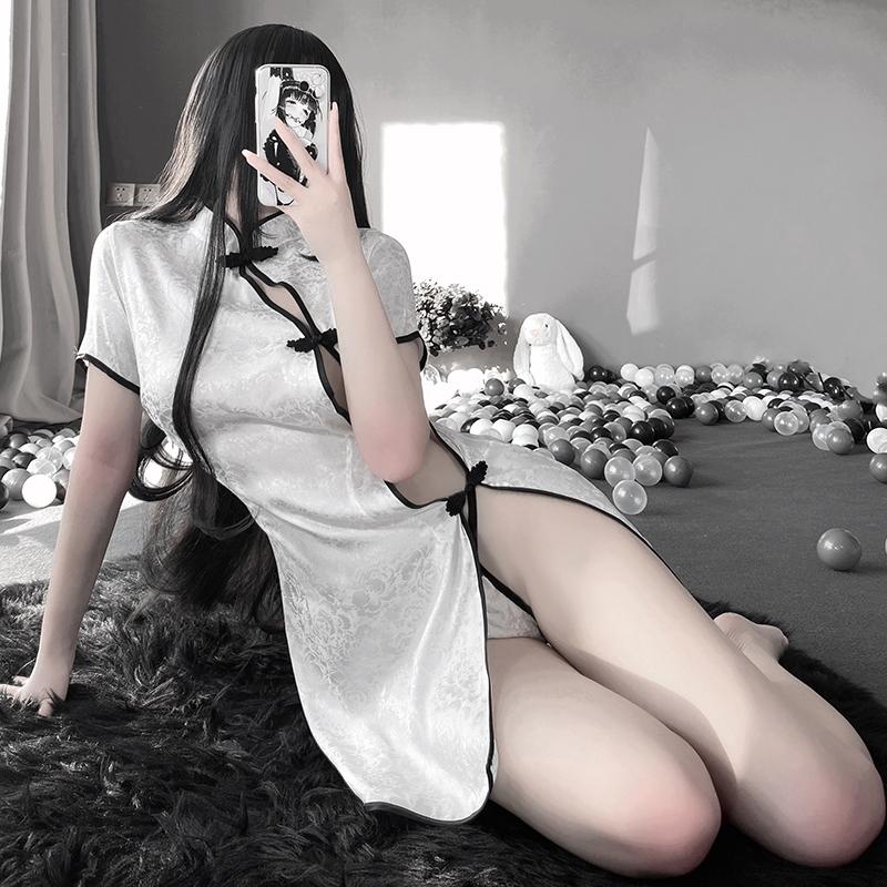 Women Cheongsam Anime Sexy Lingerie Costumes Qipao Dress Cosplay Role Play Side Open Design Porno Outfits